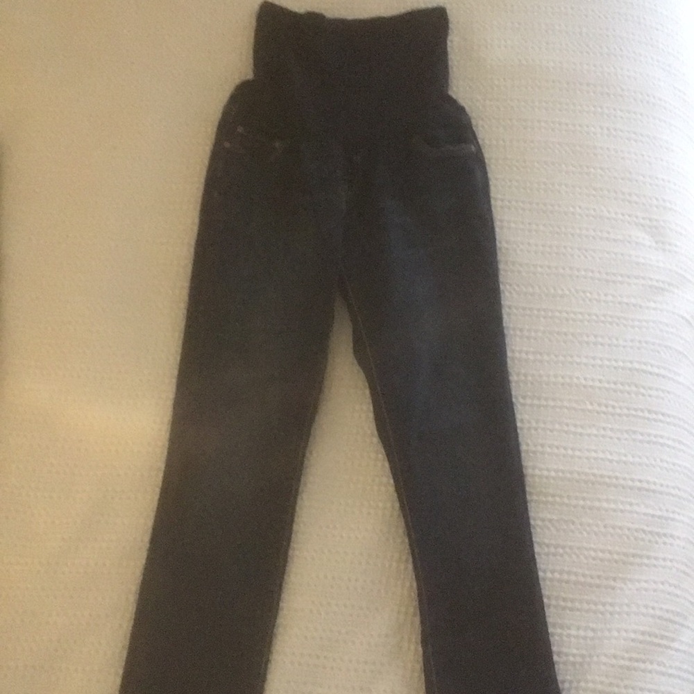 Indigo Blue Straight Leg Maternity Jeans Medium